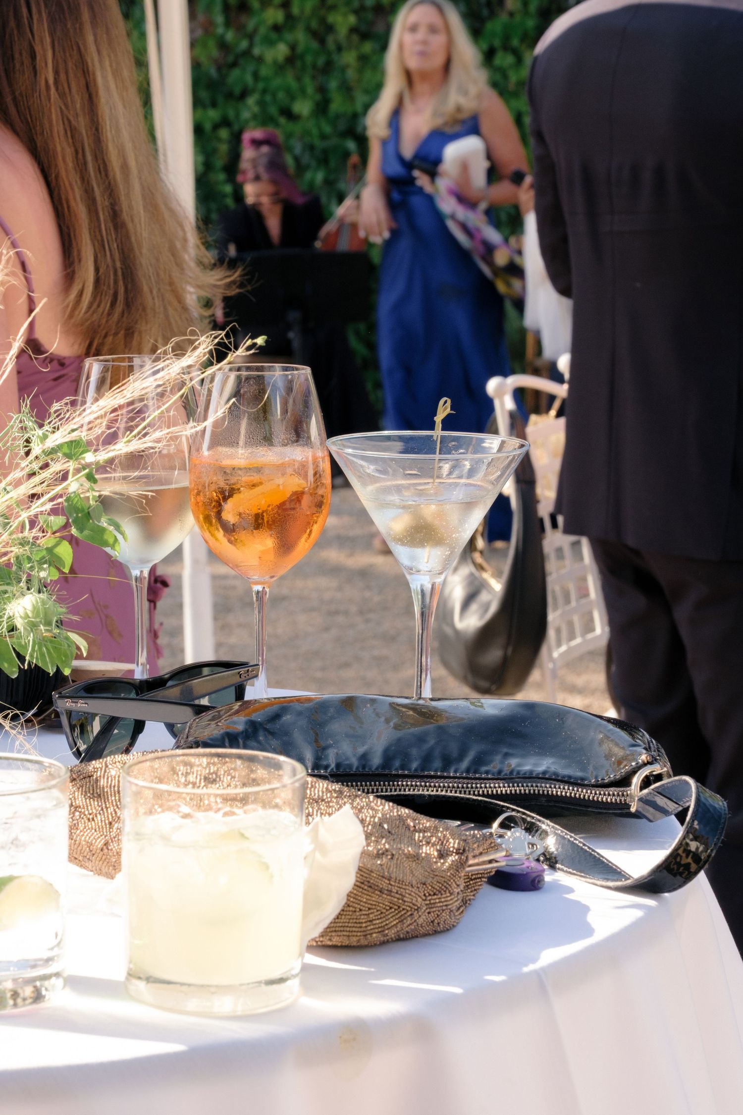 Cocktail hour for Santa Ynez Ranch Wedding