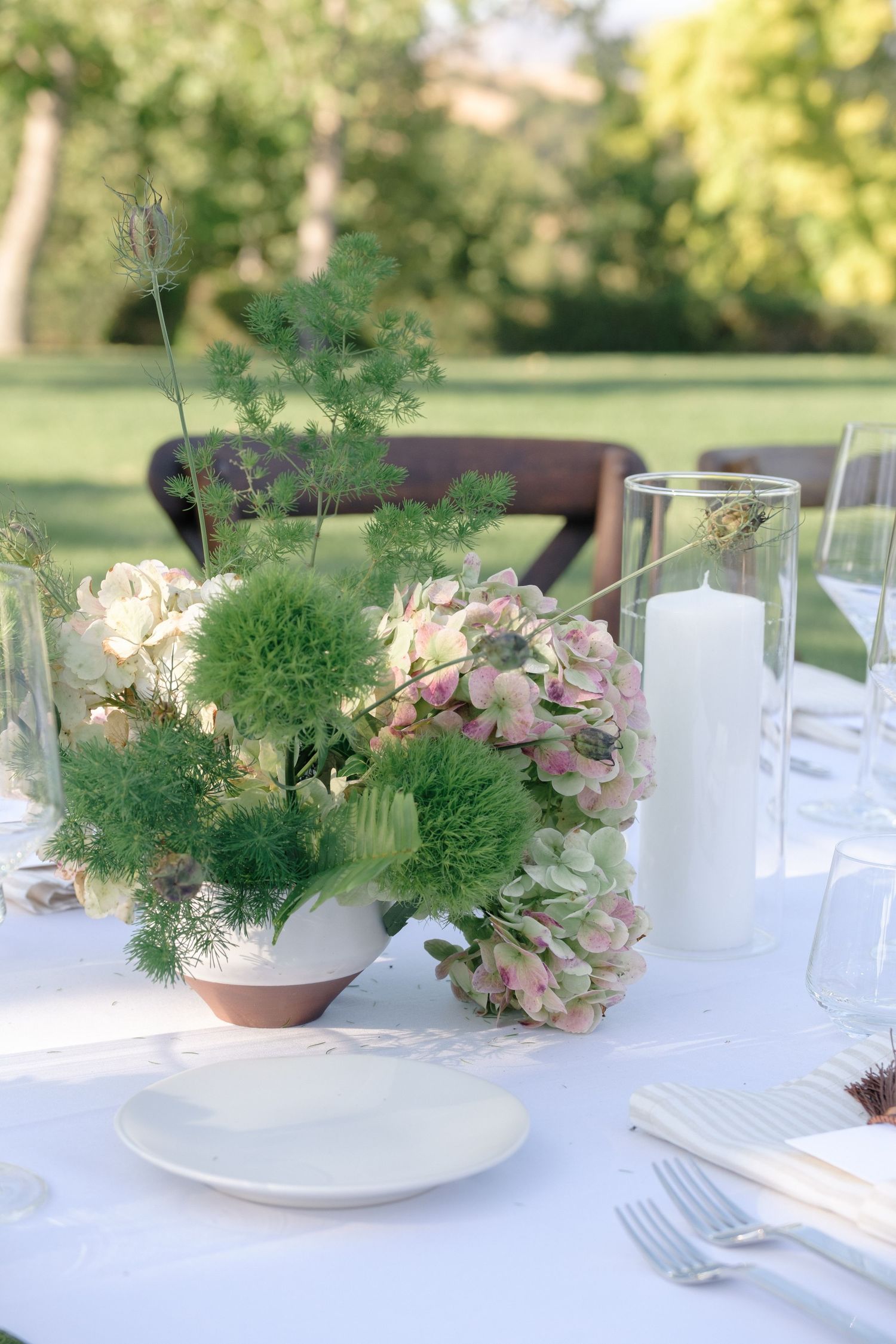 Cocktail hour for Santa Ynez Ranch Wedding
