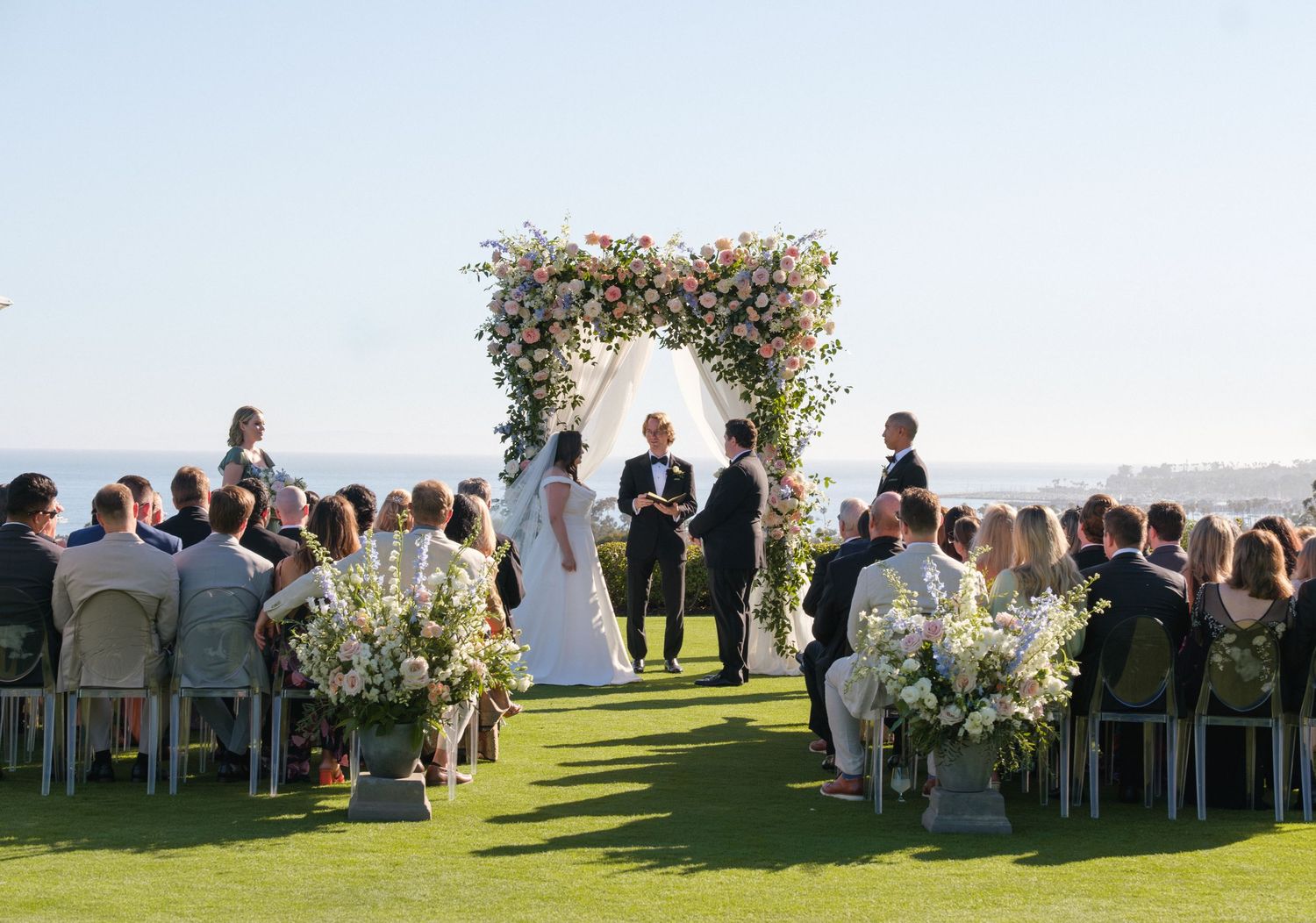 Montecito Country club wedding overlooking the Santa Barbara Coast.