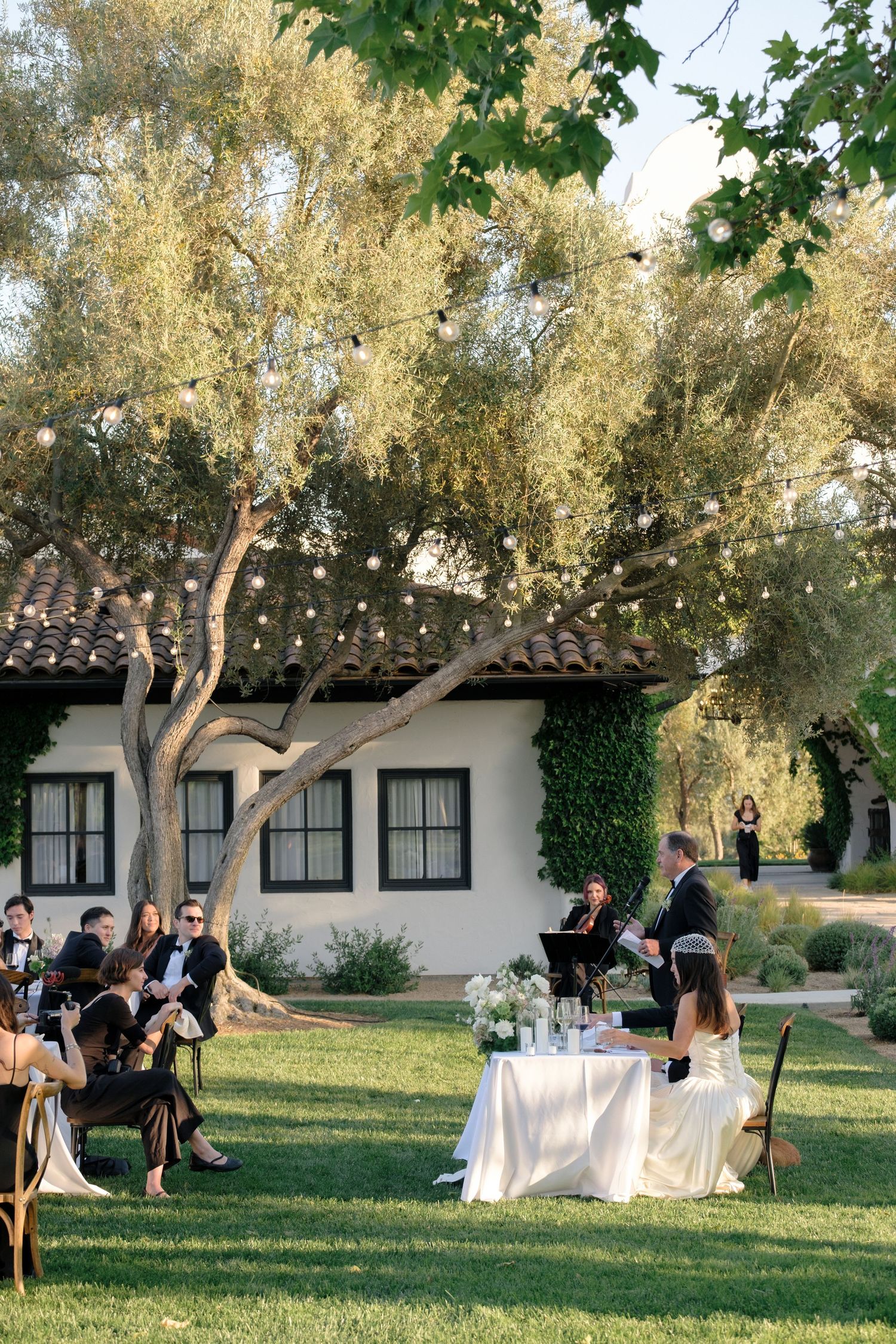 Cocktail hour for Santa Ynez Ranch Wedding