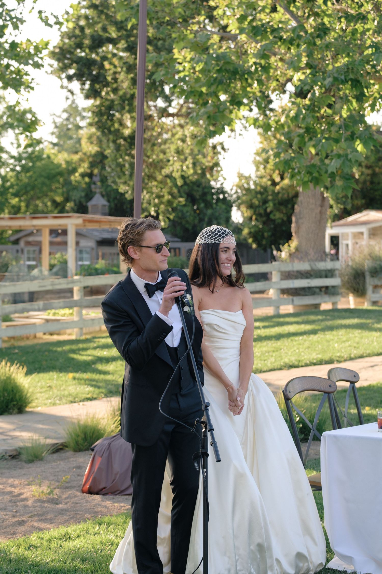 Cocktail hour for Santa Ynez Ranch Wedding