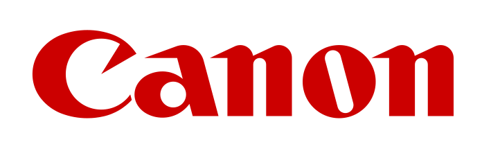 Canon logo in bold red lettering on a white background.