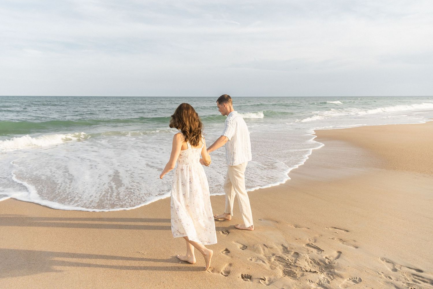 Coastal North Carolina Beach, North Topsail during golden hour