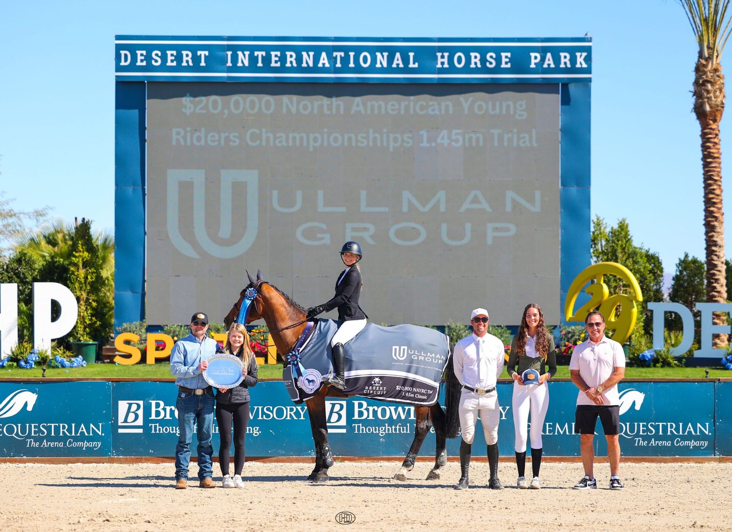 Equestrian and chestnut horse win $60,000 North American Young Riders Championship at Desert International Horse Park. Camryn Chalmers