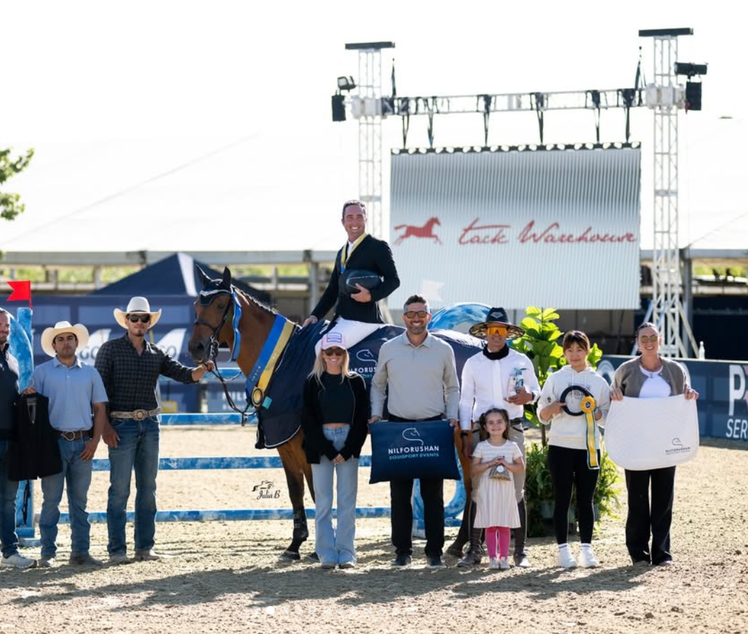 RobertSean Leckie wins 1.35 Welcome. Equestrian show jumping winner