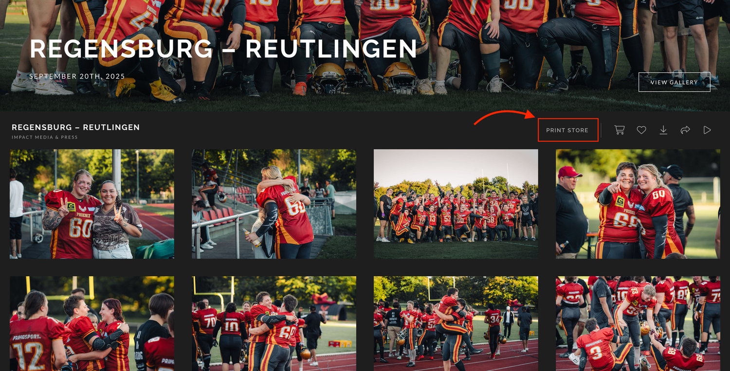Screenshot einer Galerie.