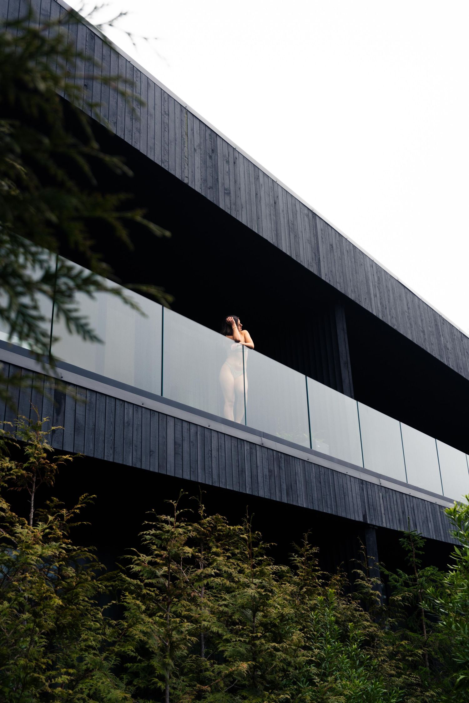 Luxury balcony view from boutique resort — architectural hospitality photo captured in BC by James Fujita.
