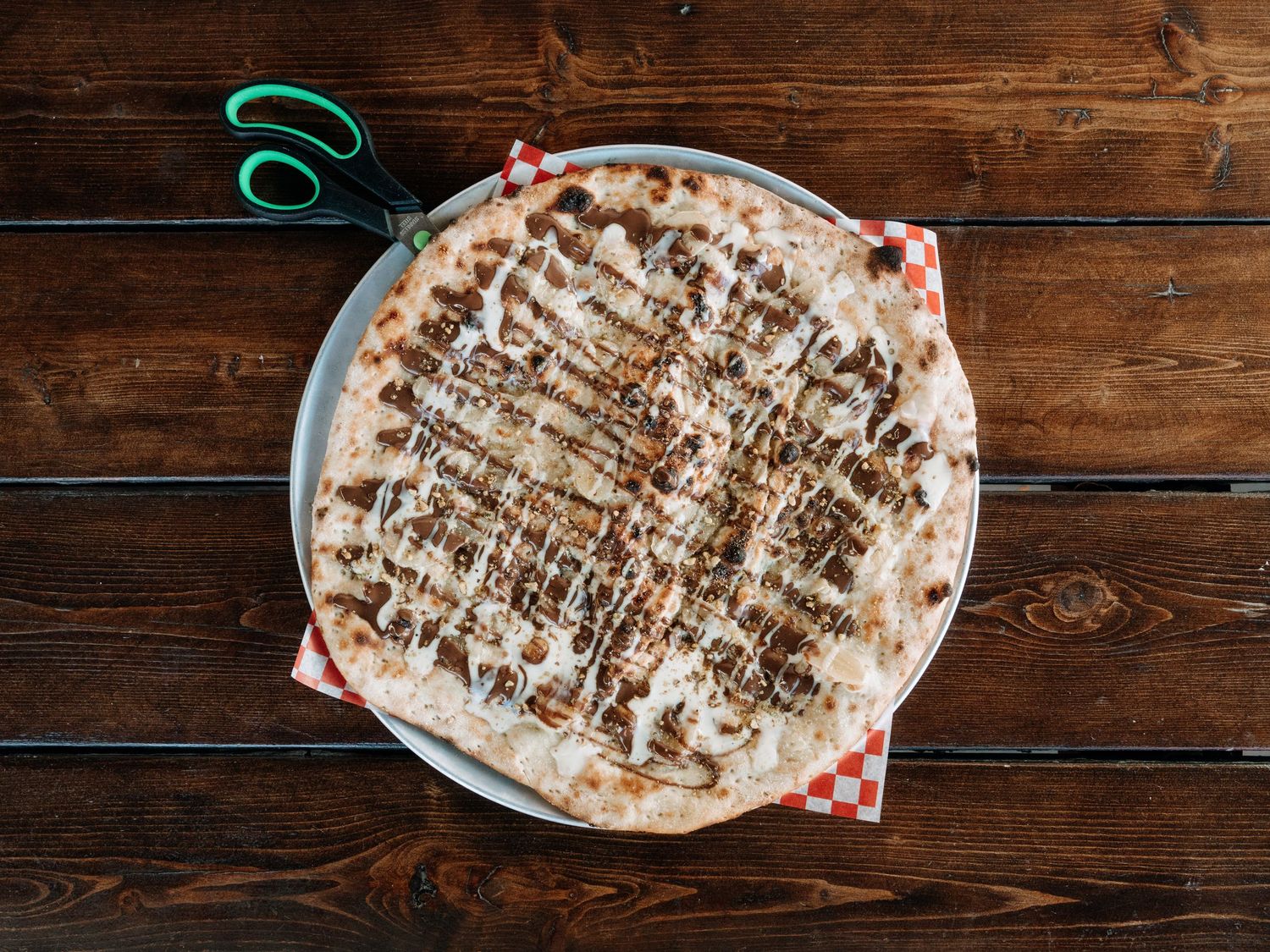 Dessert pizza beautifully photographed— styled food photo by James Fujita in Kelowna, Okanagan Valley.