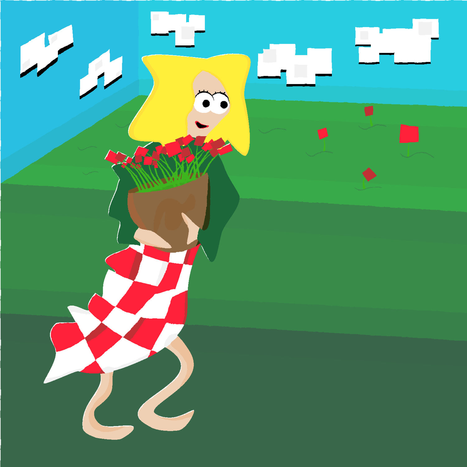 Picking Roses.