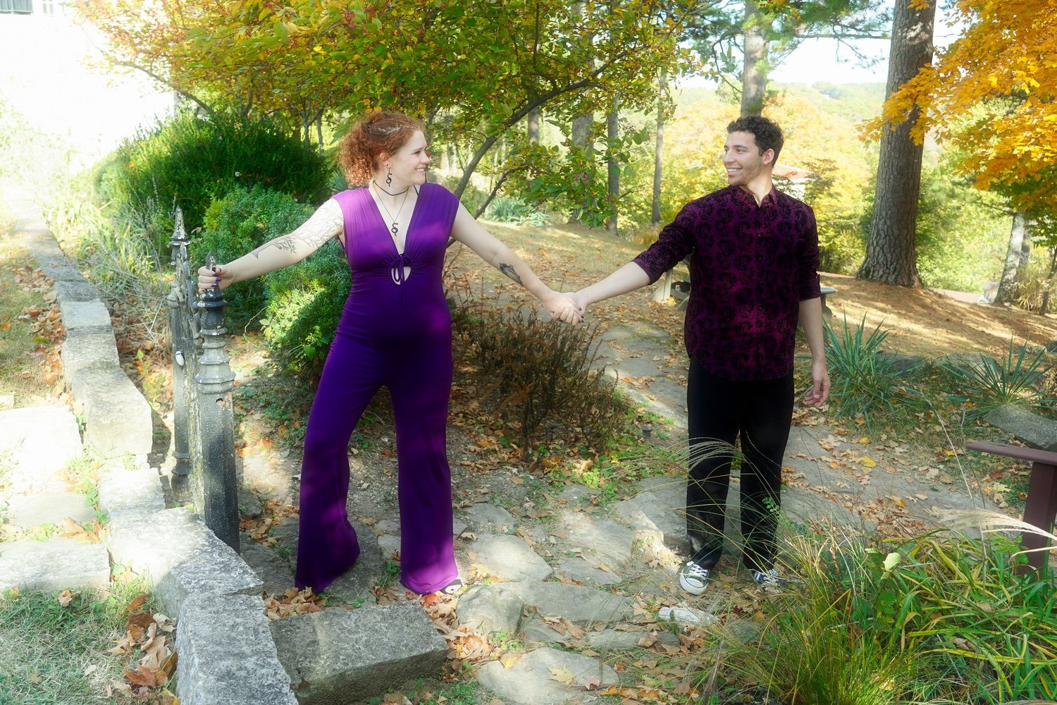 Fall wedding at the 1886 Crescent Hotel in Eureka Springs AR
