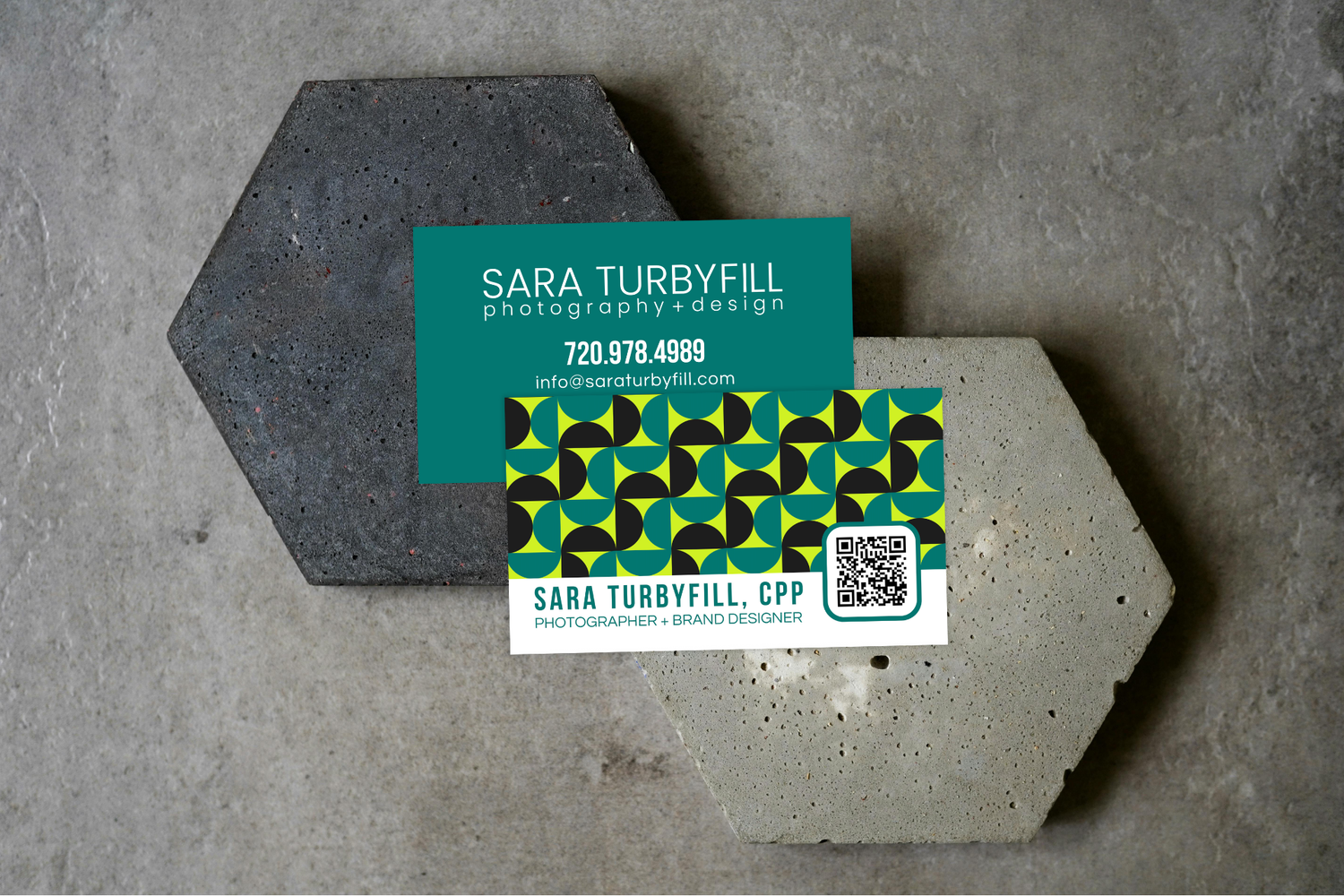 Business card design for small businesses in Parker, Colorado.