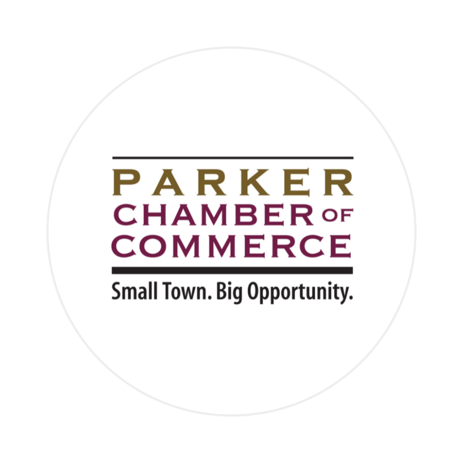 Parker Chamber of Commerce logo.