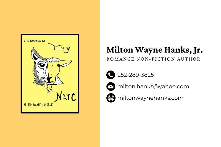 Author business card design.