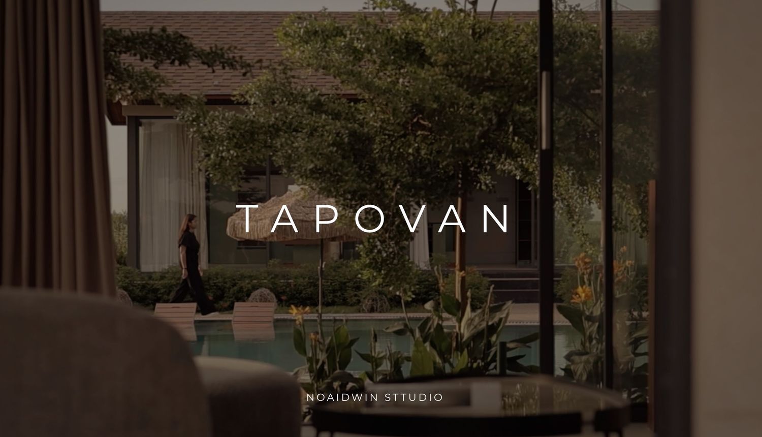 Tapovan luxury residential property exterior with lush greenery, designed by Noa Dwin Studio.