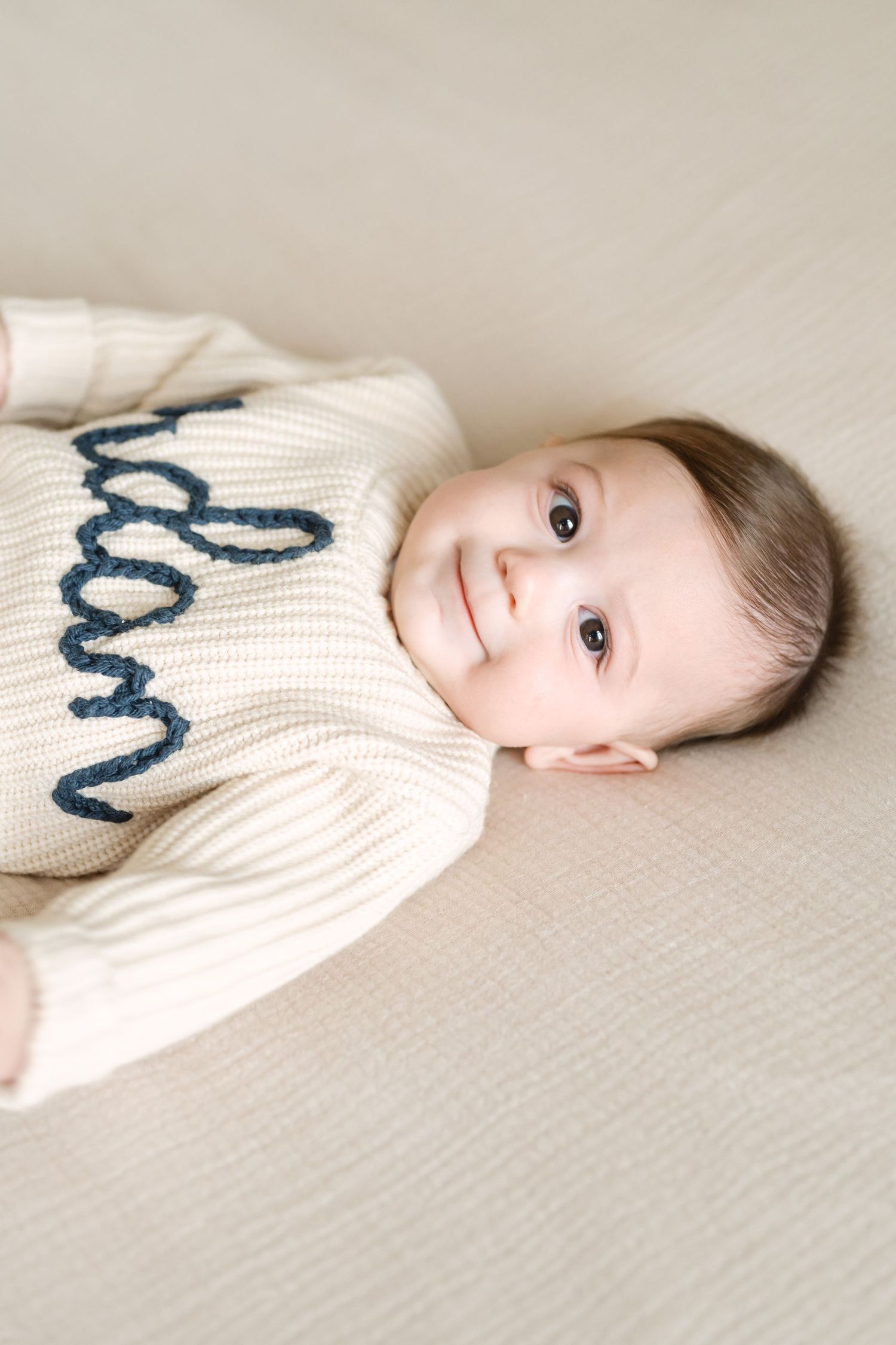 Natural light family baby portraits in Vaughan home.