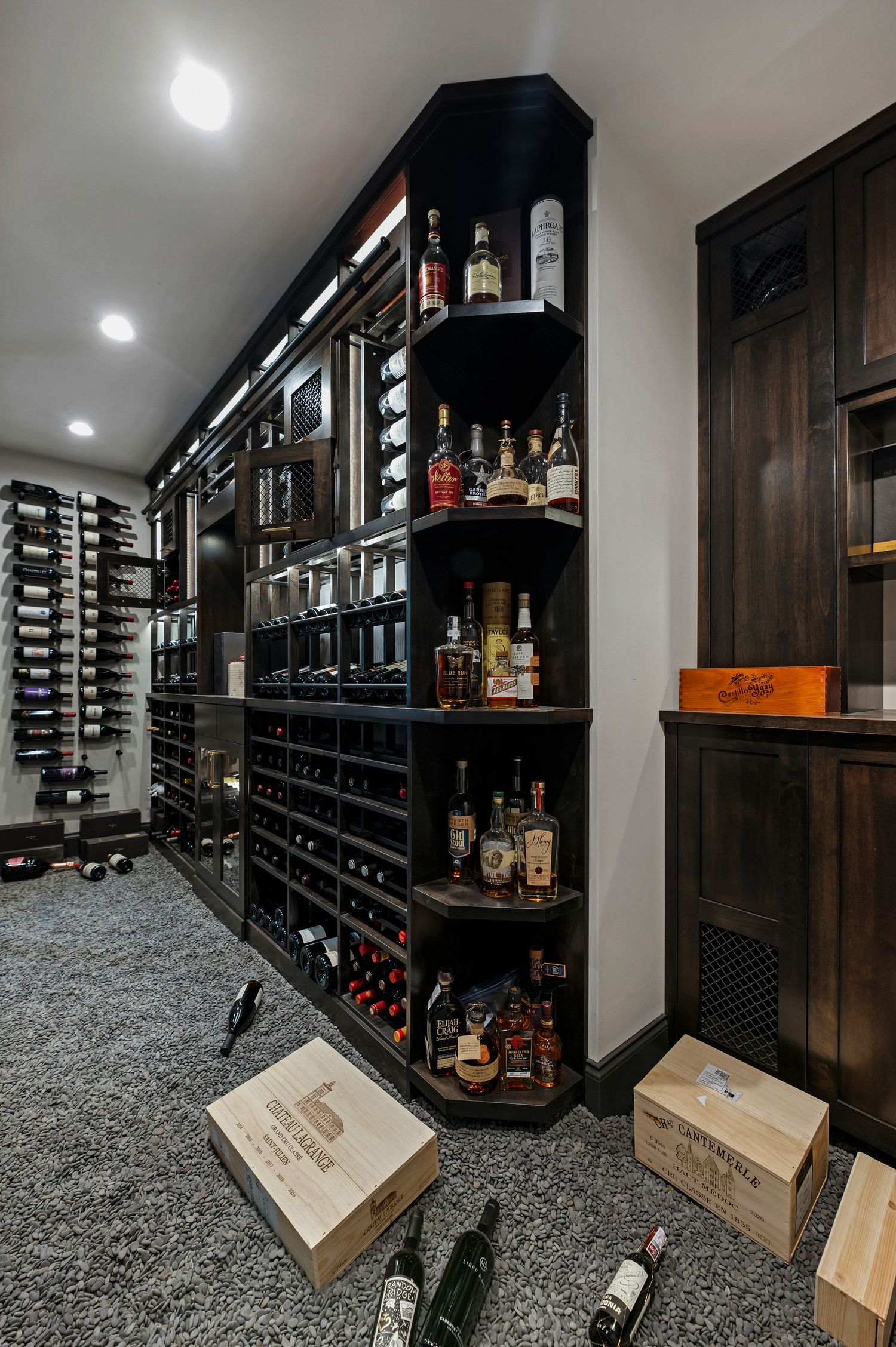 Real estate photography focused on visual impact, accuracy, and buyer appeal. Custom Wine Cellar