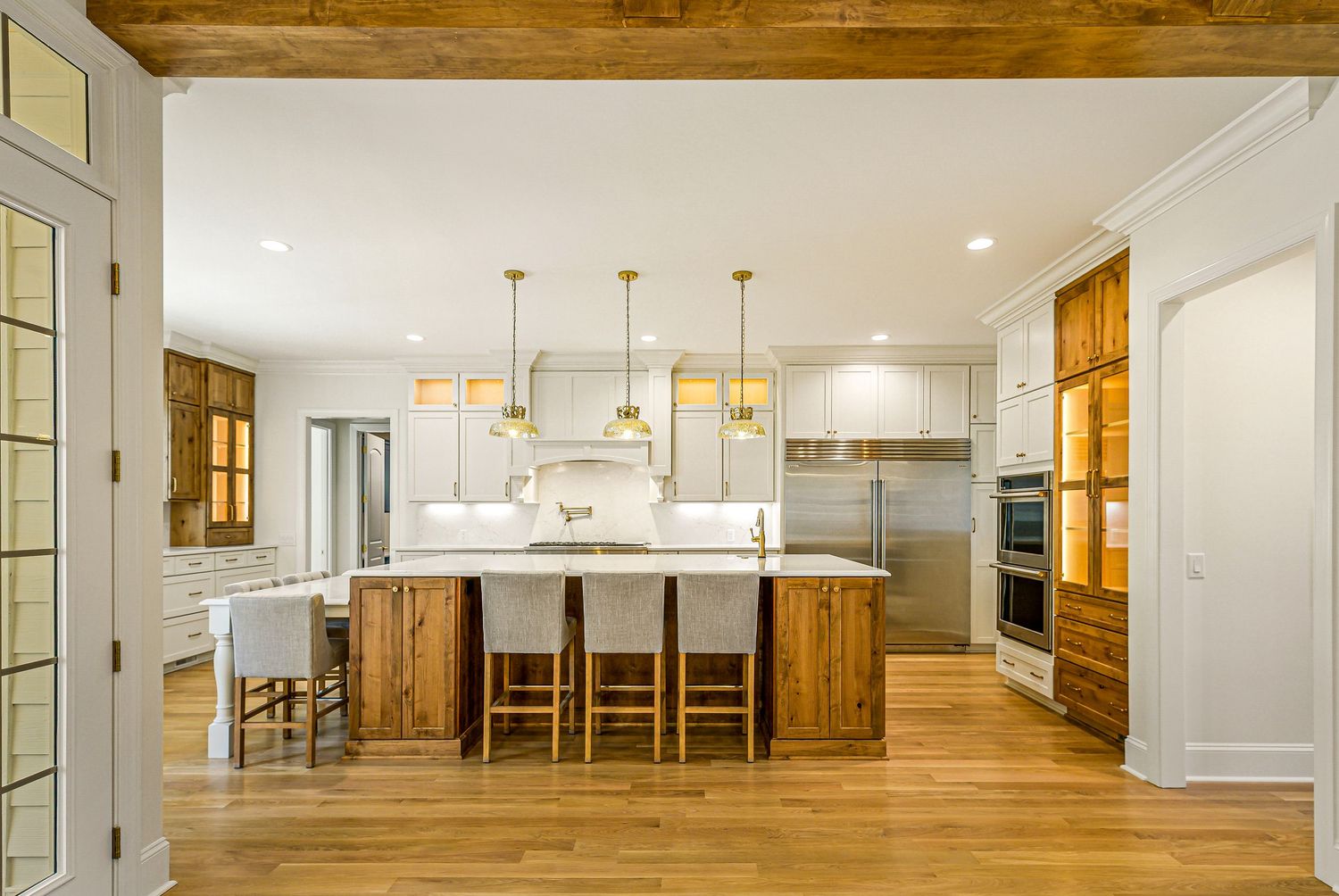 Kitchen from Residential home in Pinehurst, North Carolina featuring classic modern architecture. Elegant kitchen photographed for luxury.