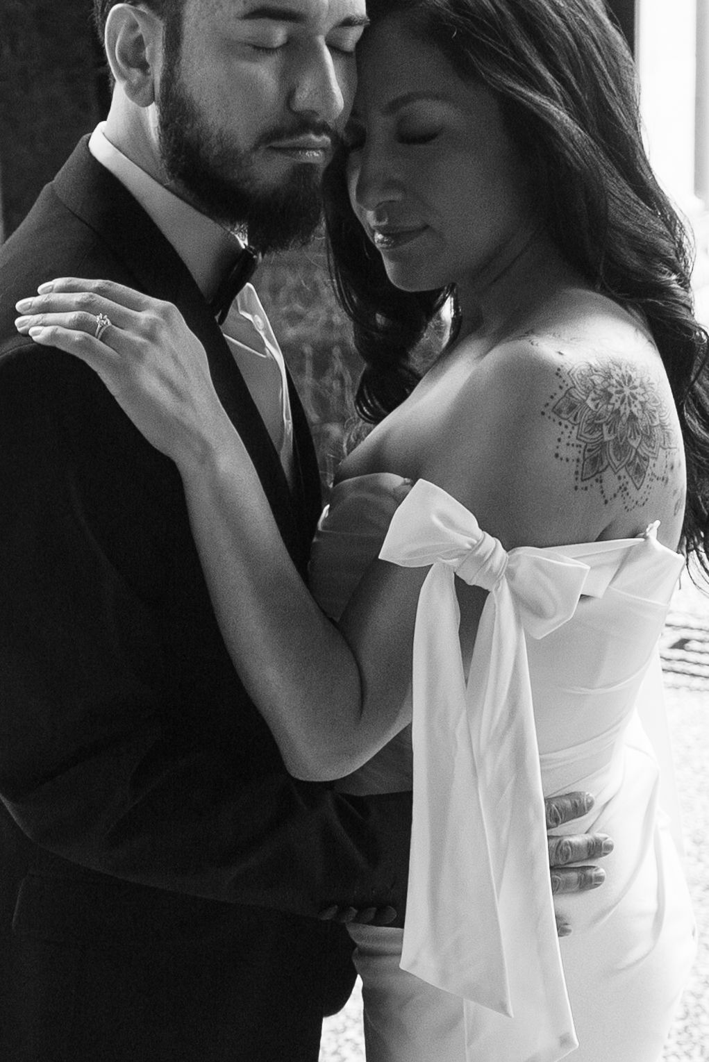 black and white couple photo
