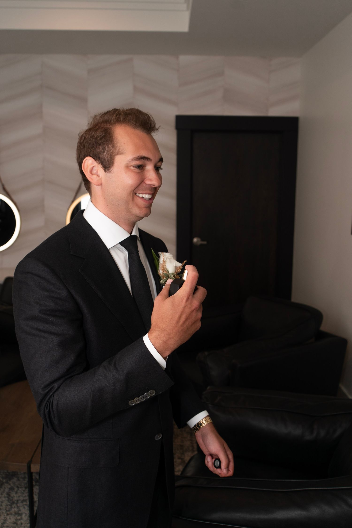 groom getting ready photo