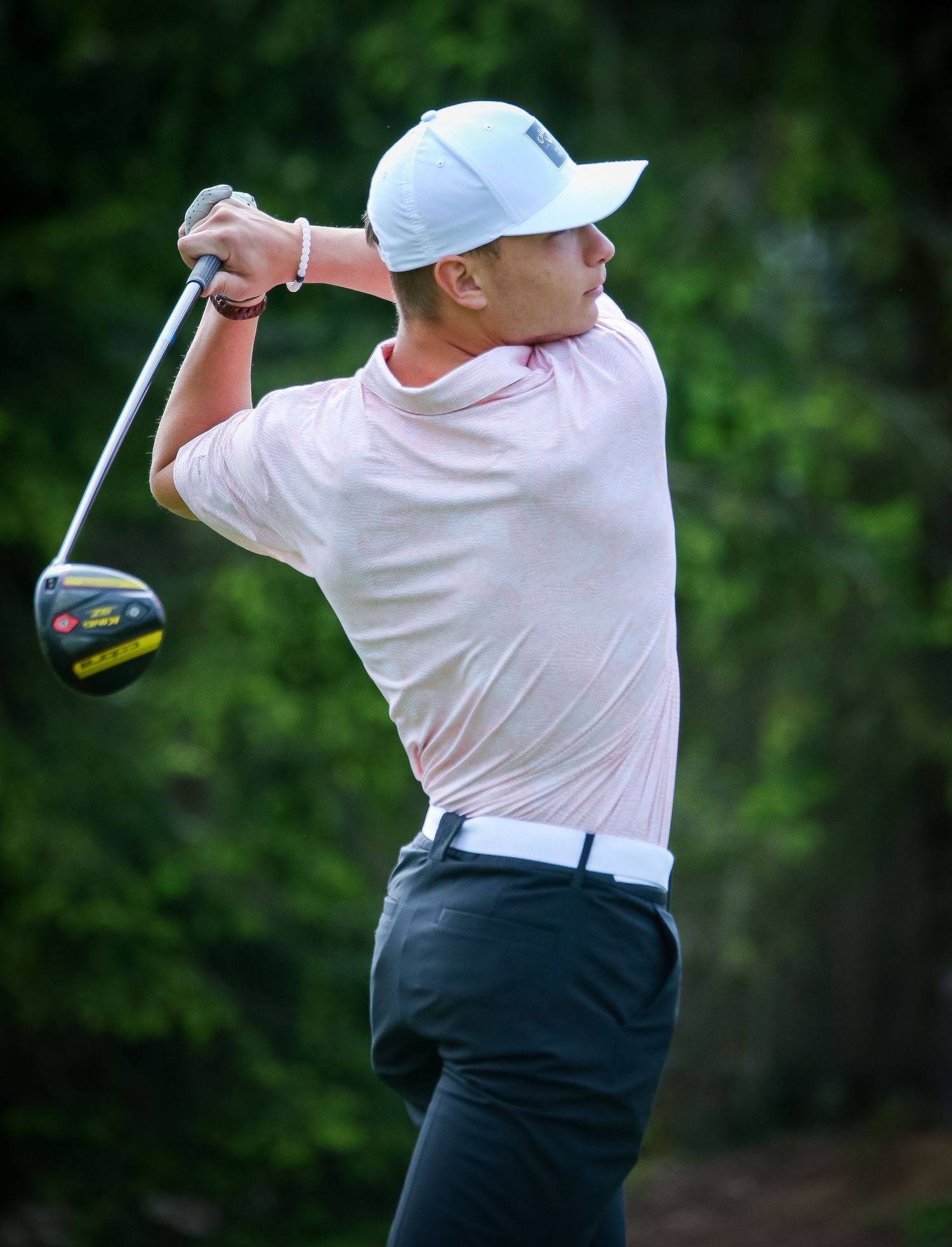 Golf player teeing off at Cream Ridge Golf Course in central New Jersey.