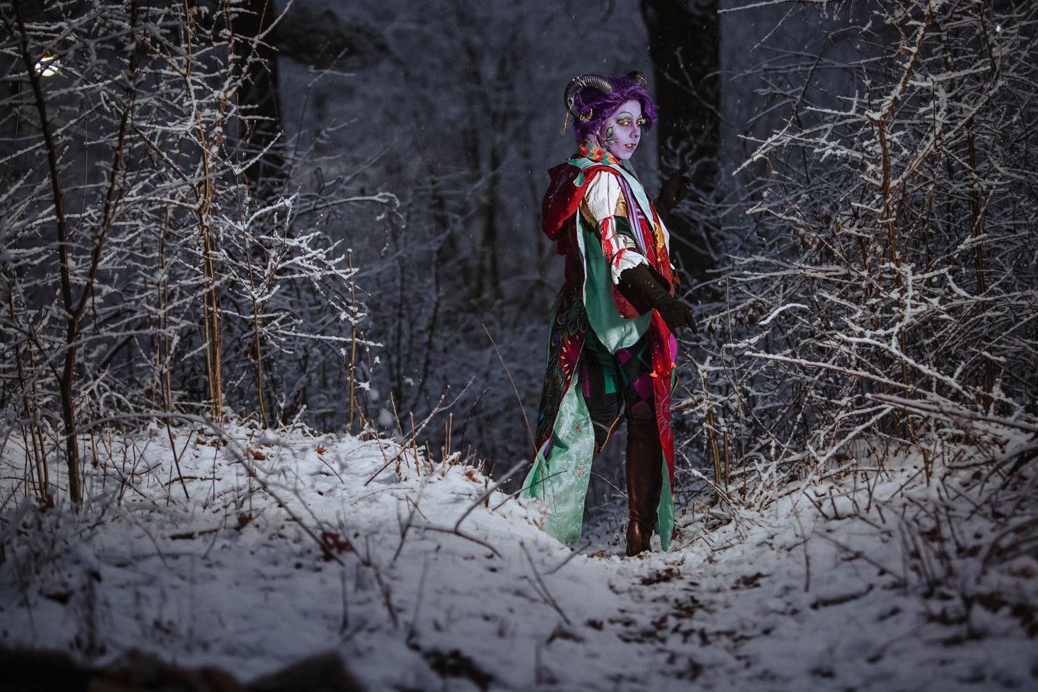 snow portrait photography