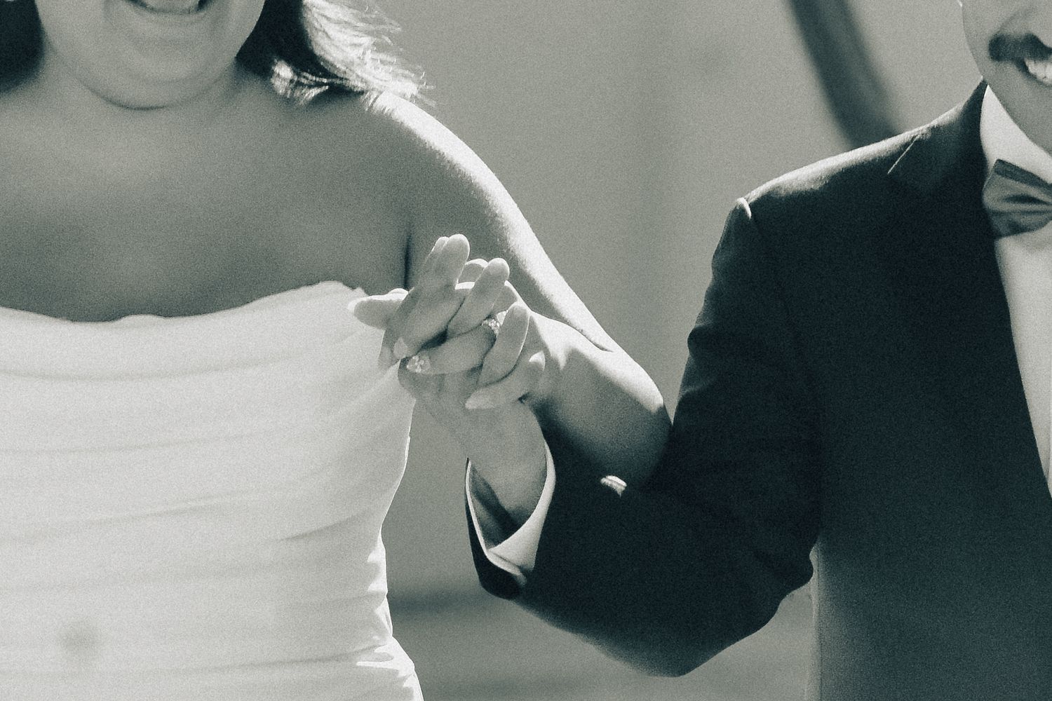 Couple in Visalia Ca hold hands