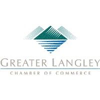 Greater Langley Chamber of Commerce official logo with mountain graphic design in teal and blue tones.
