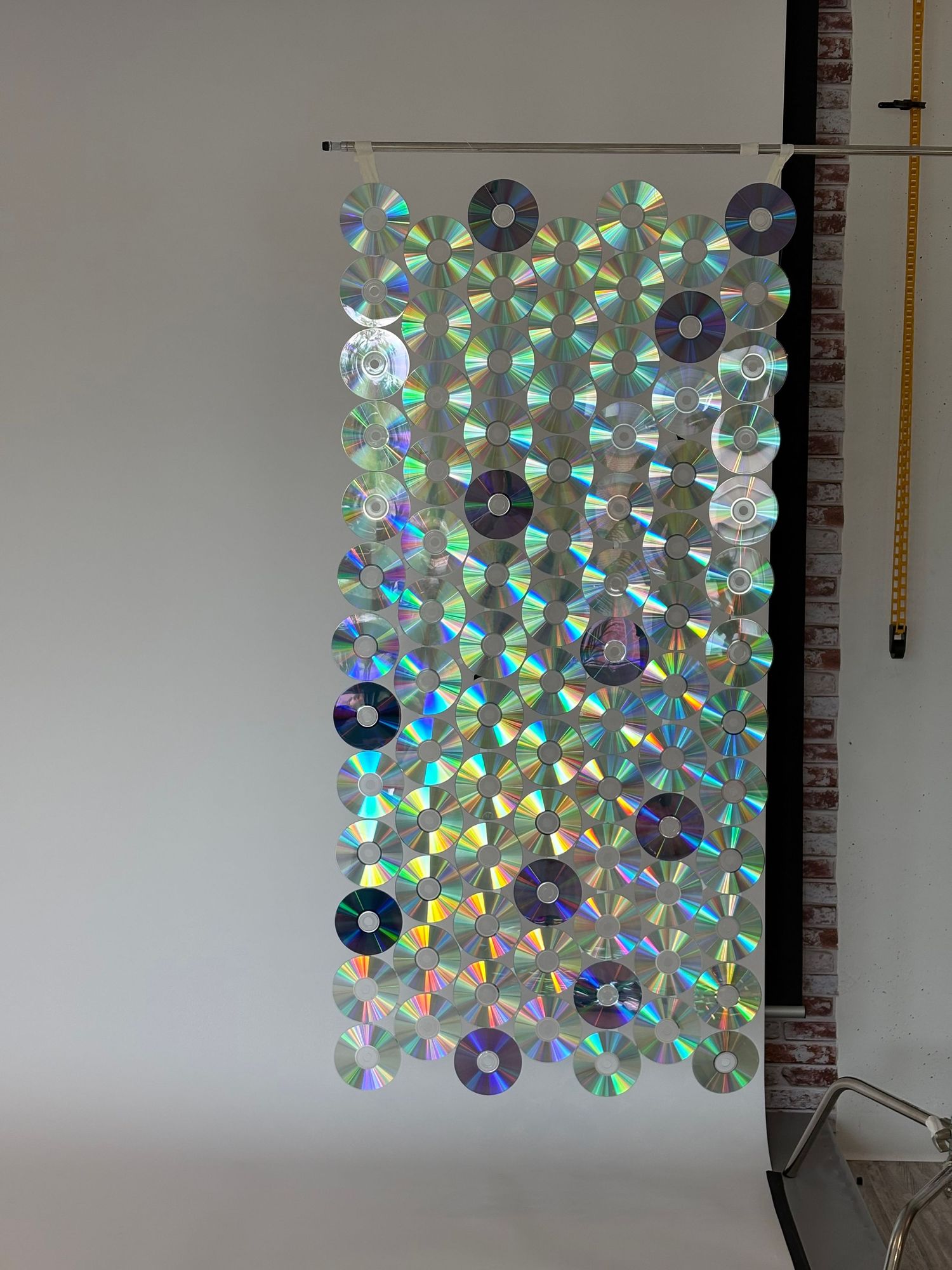 Half the CD wall built and hanging