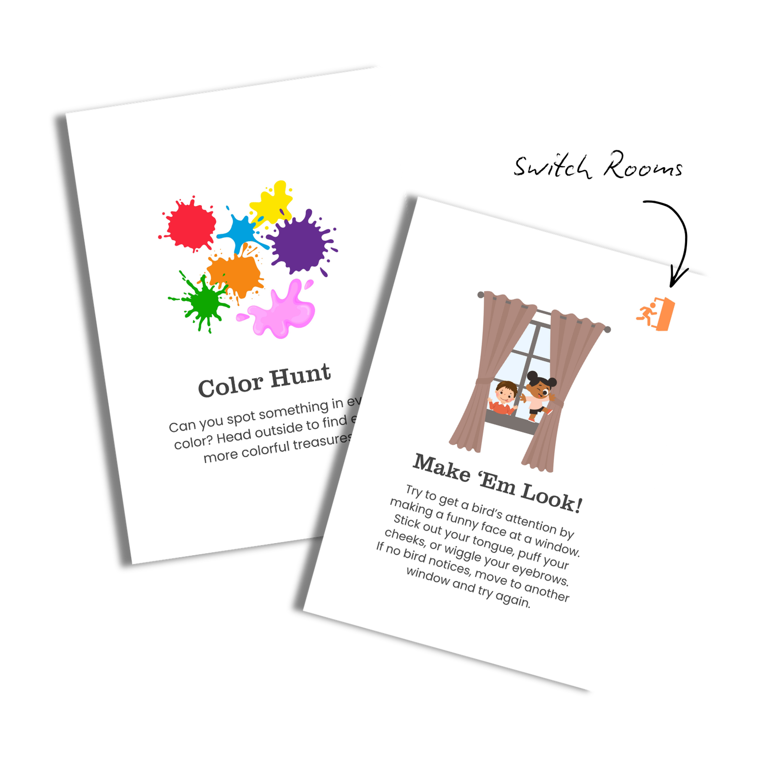 connect & capture prompt deck for in-home photo sessions