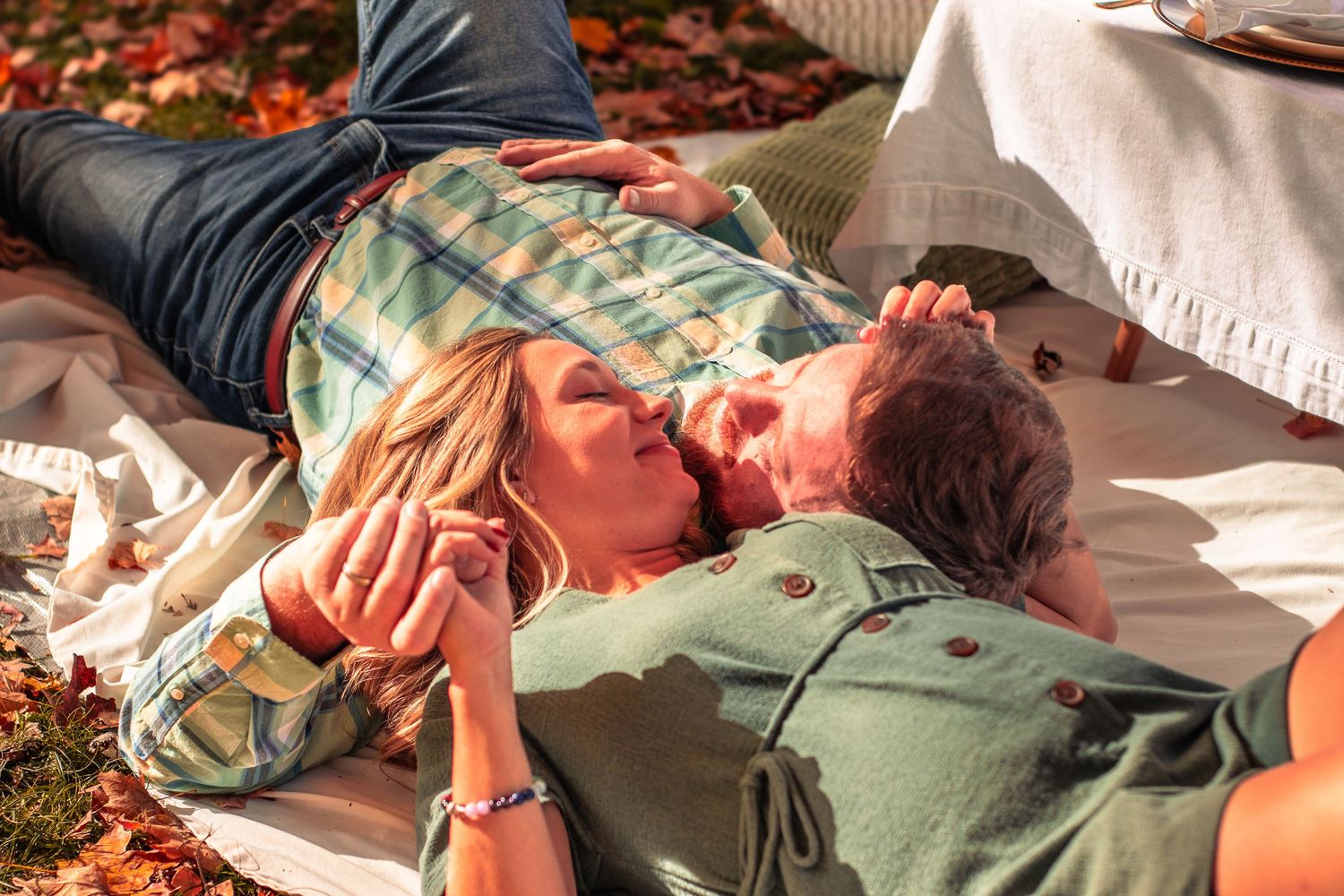 Couple laying down