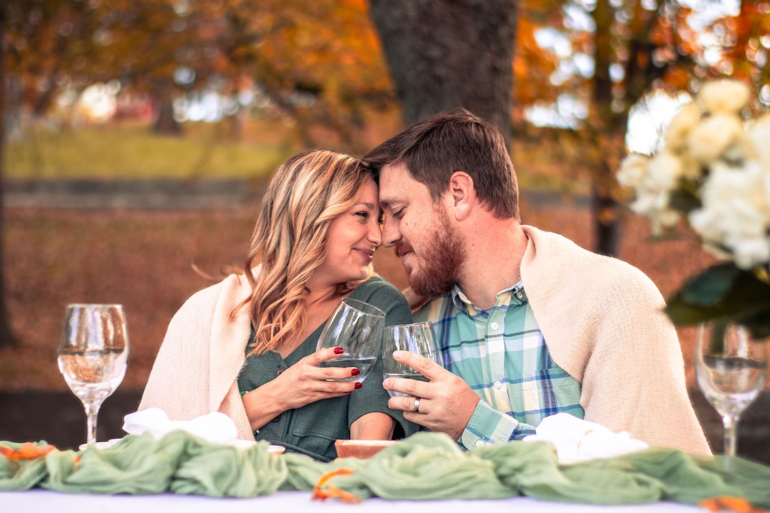 Couple at picnic