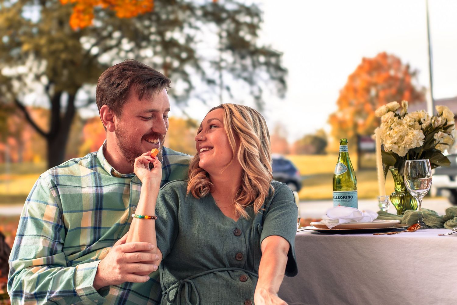 Couple at picnic