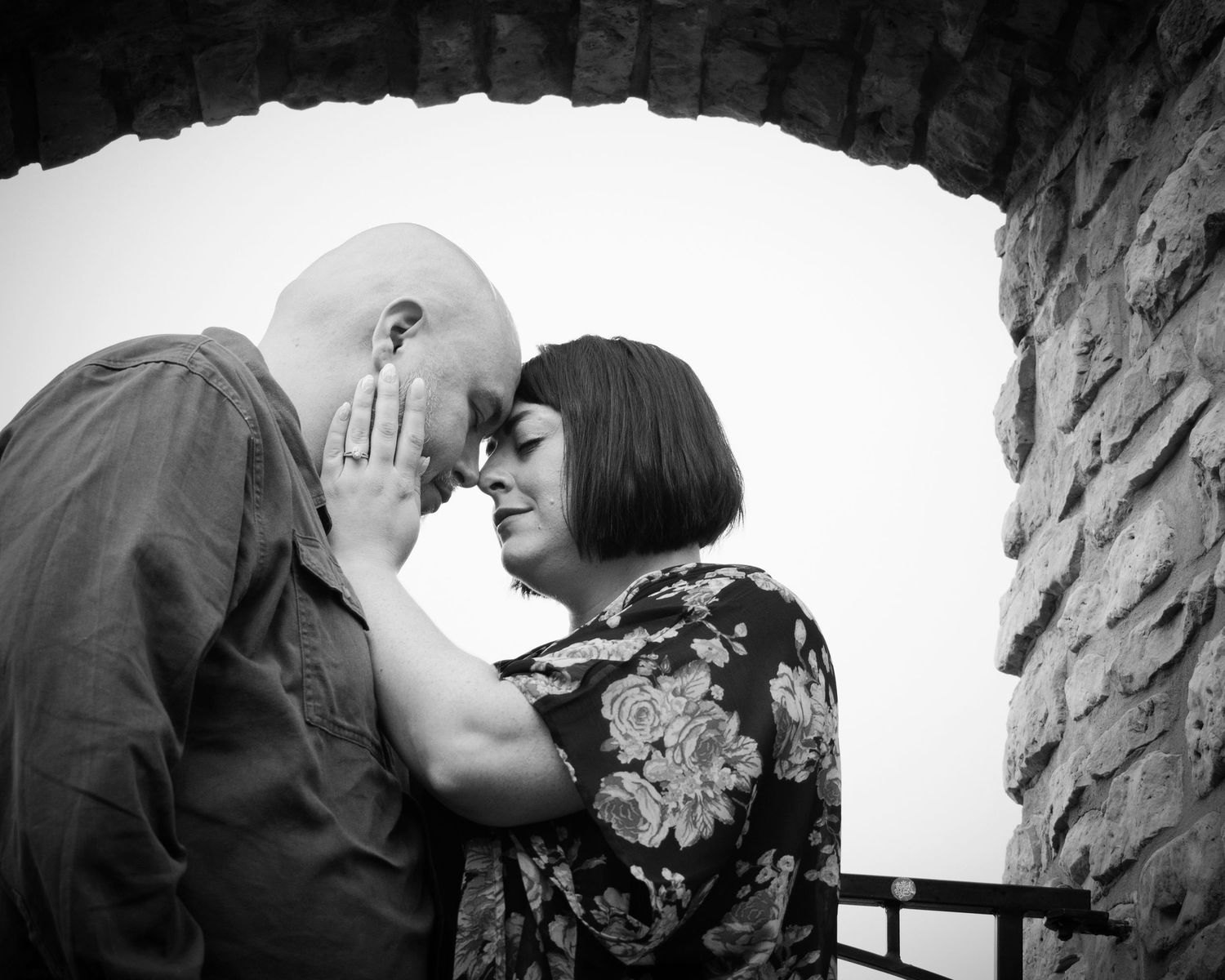 Black and white artistic close-up shots showing intimate moments.