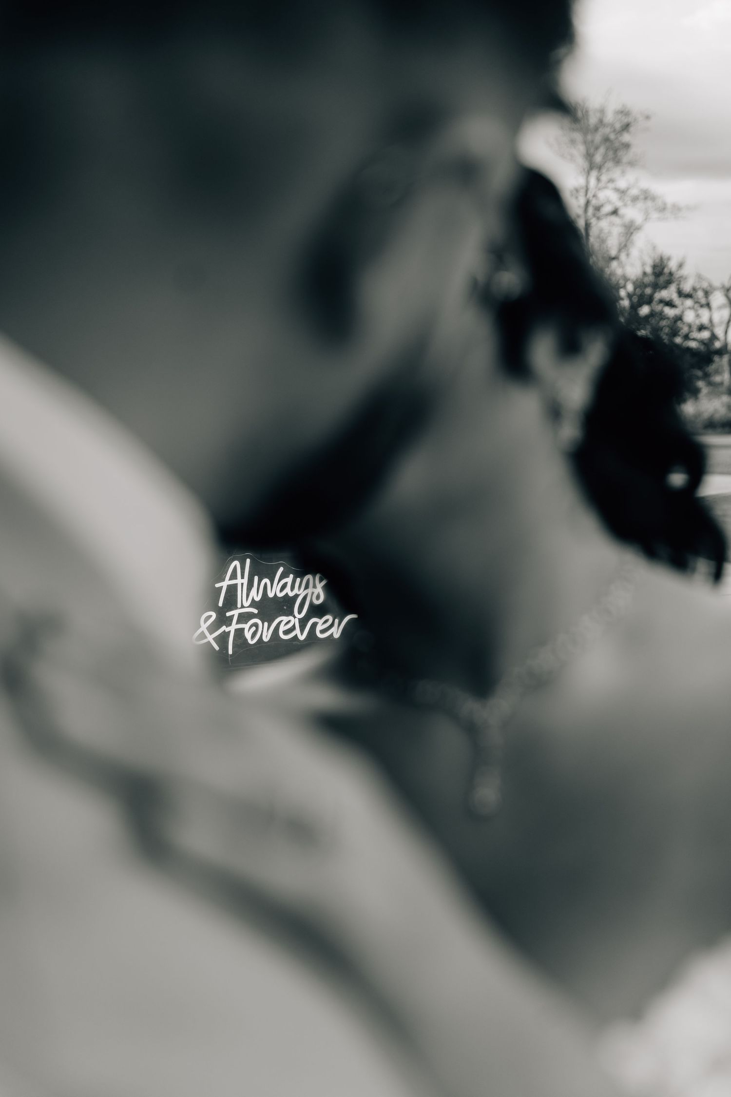 Black and white artistic series with text overlay reading 'Always & Forever'.
