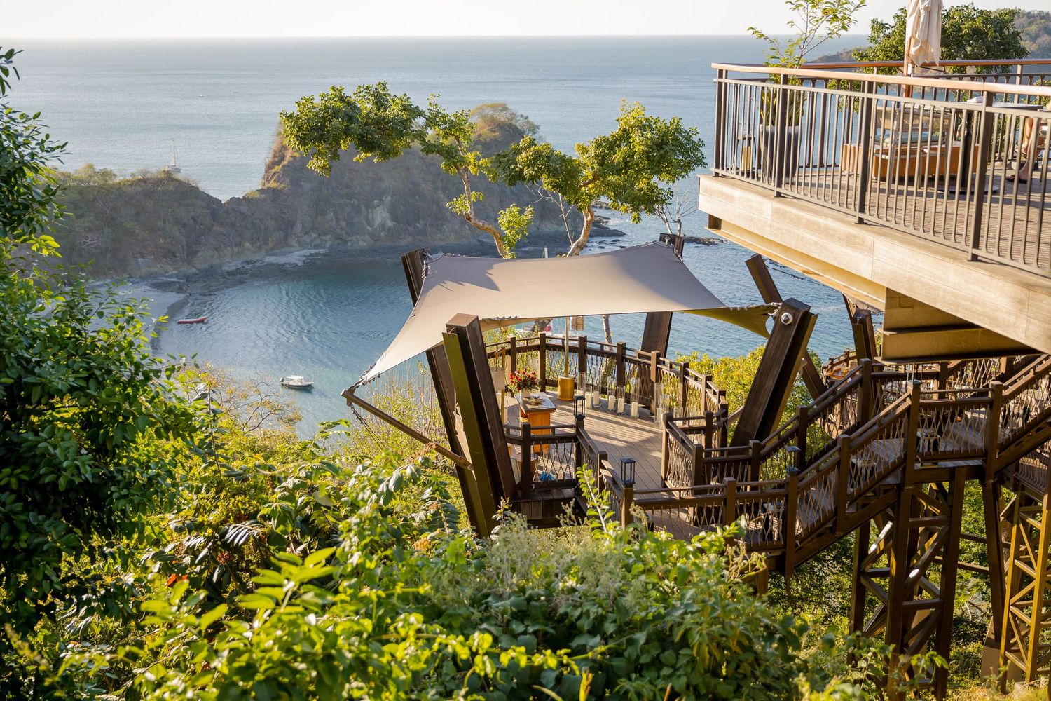 NIDO dining overlooking the tropical landscape at Nekajui, a Ritz-Carlton Reserve in Peninsula Papagayo, Costa Rica.