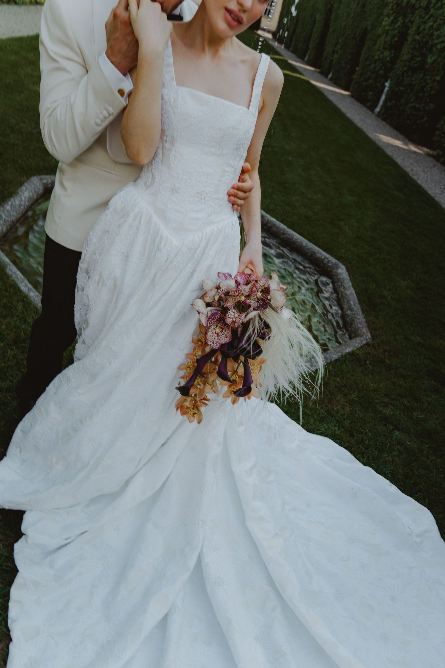 Dettagli eleganti del matrimonio a Villa Balbiano
