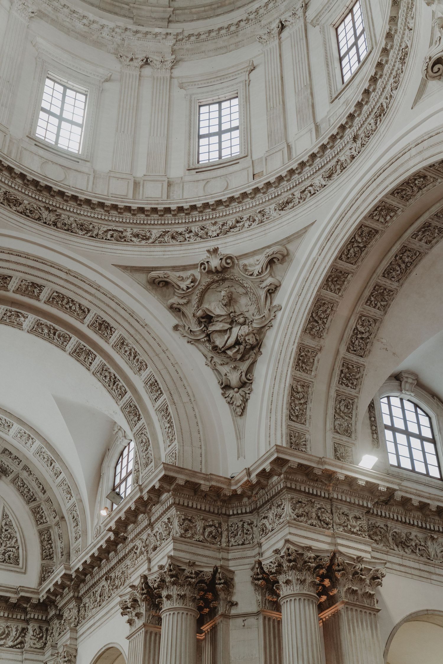 Architectural details of Brescia Cathedral.
