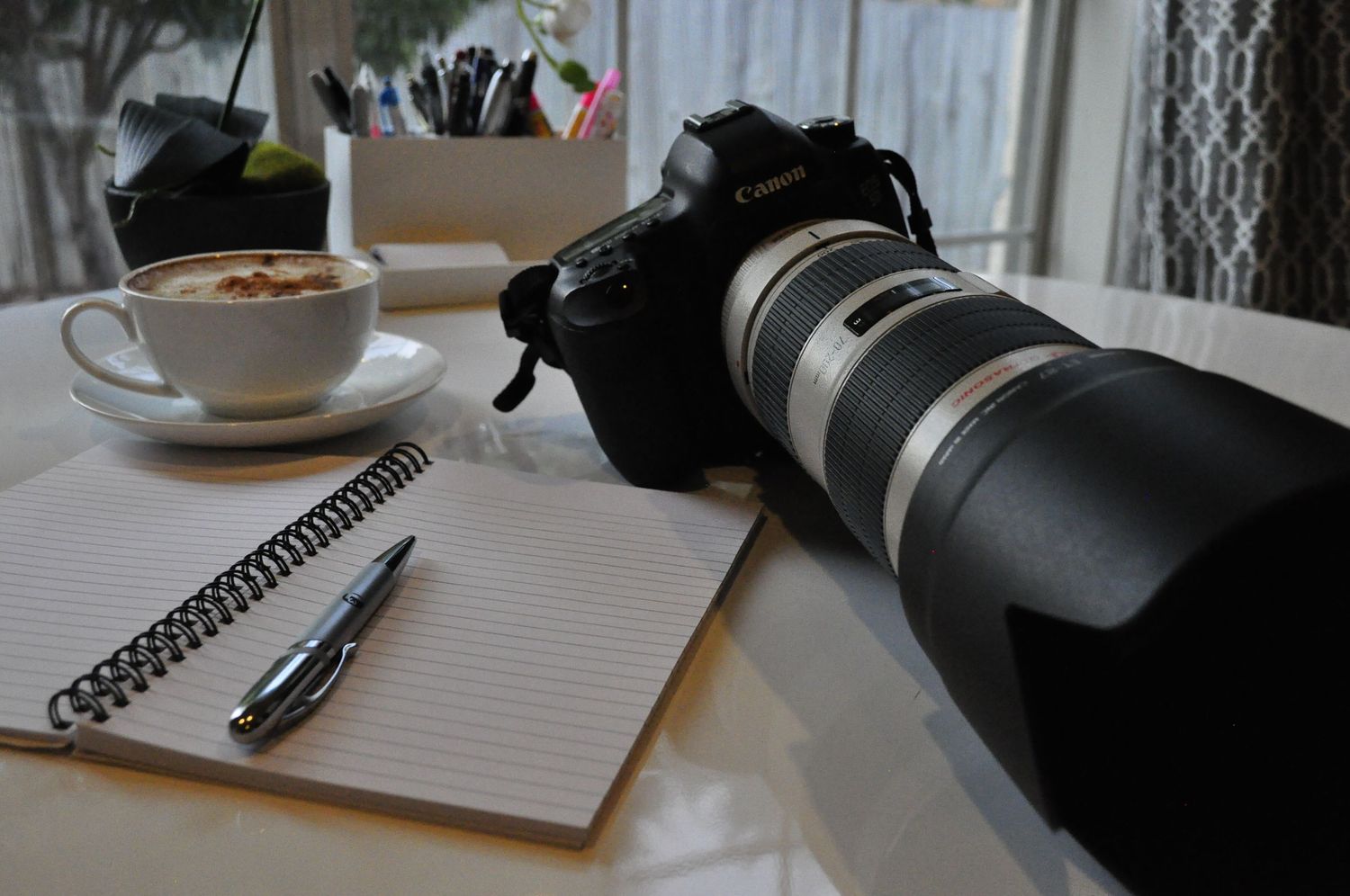 Canon DSLR camera with my EF 70 - 200mm f/2.8L telephoto lens
