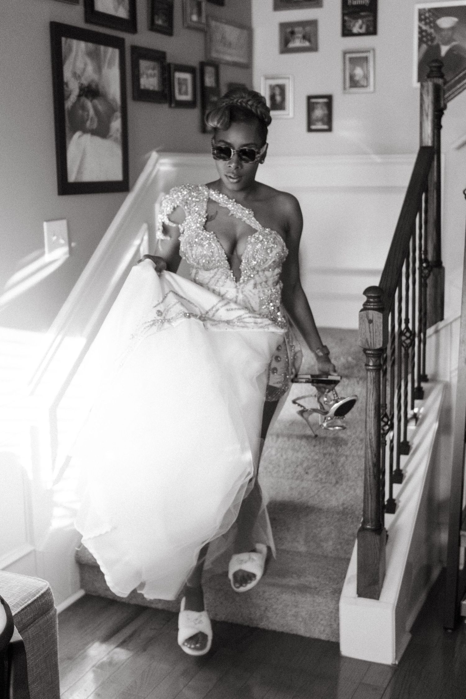 Bryan Keith Photo - Bride in black & white.