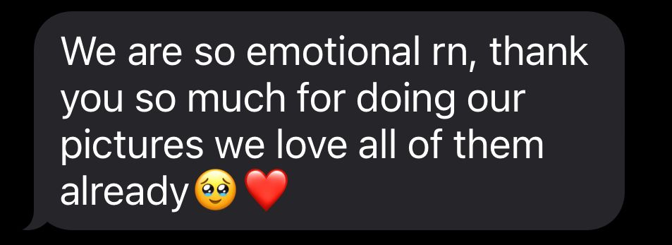 Dark themed chat messages showing emotional responses and appreciation.