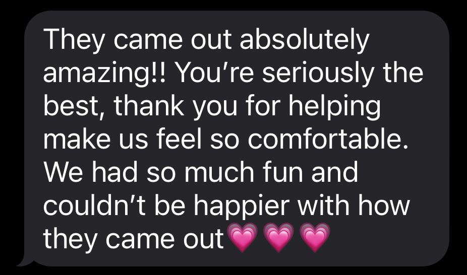 Dark themed chat message expressing satisfaction and gratitude.