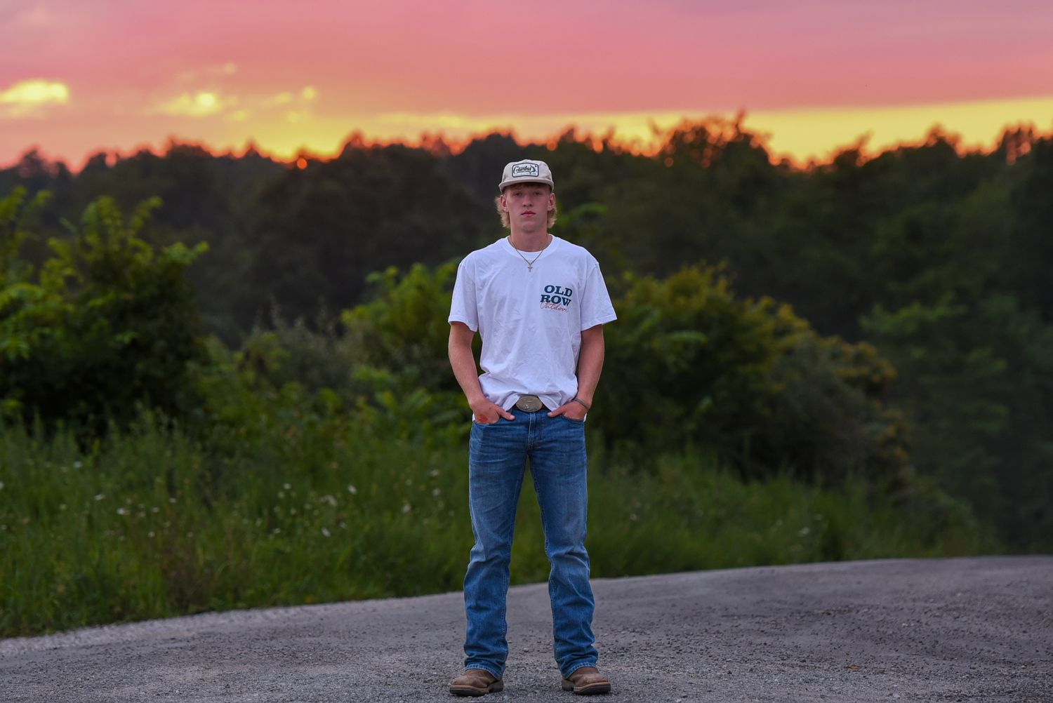 Sunsets and country boys senior session