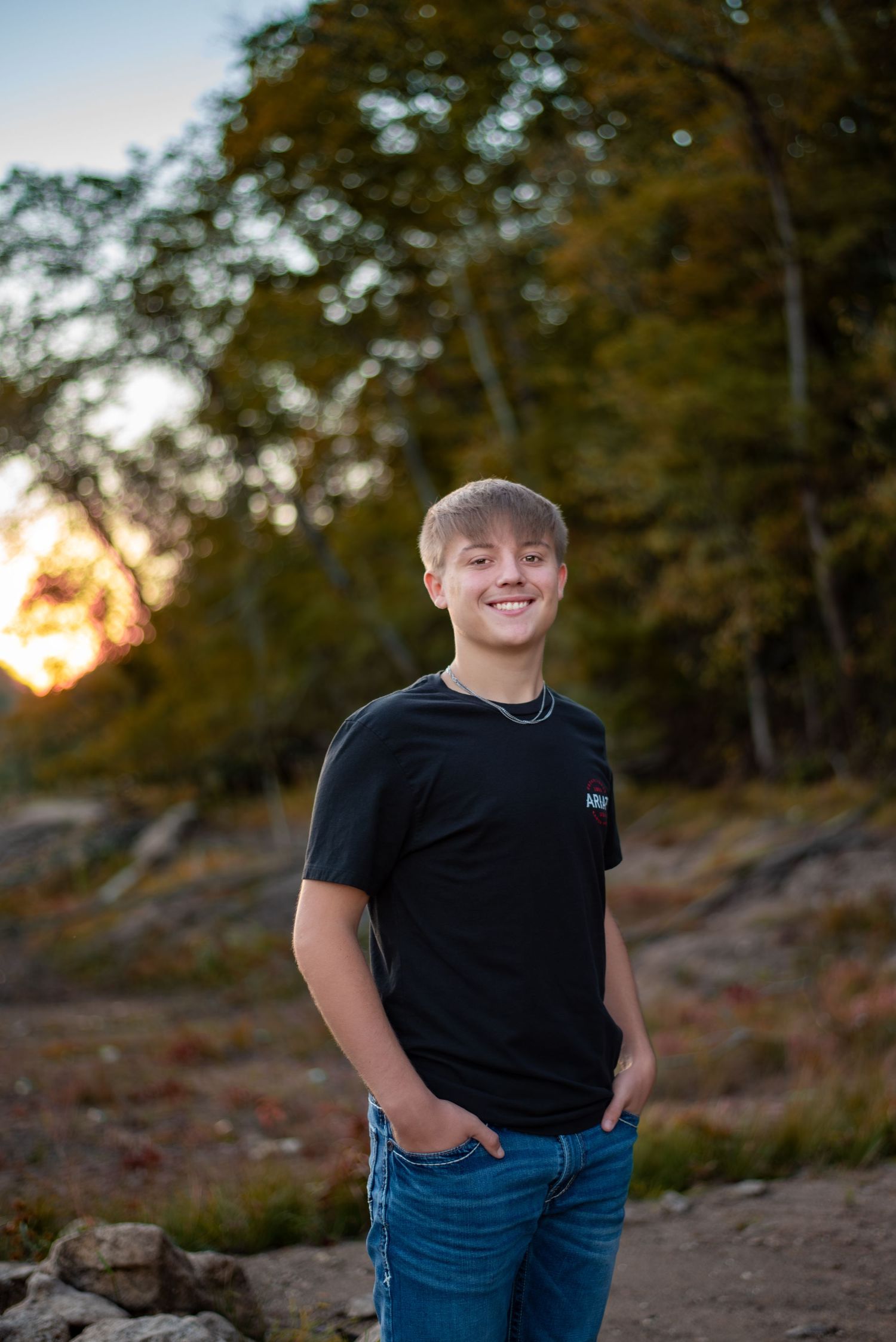 Sunset boy senior session