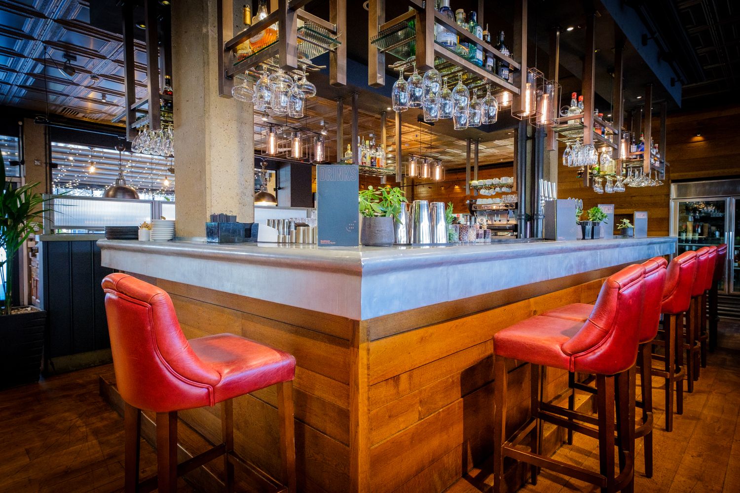 Stunning interior image of a bar in central Leeds beautifully photographed for an interior design firm based in Yorkshire