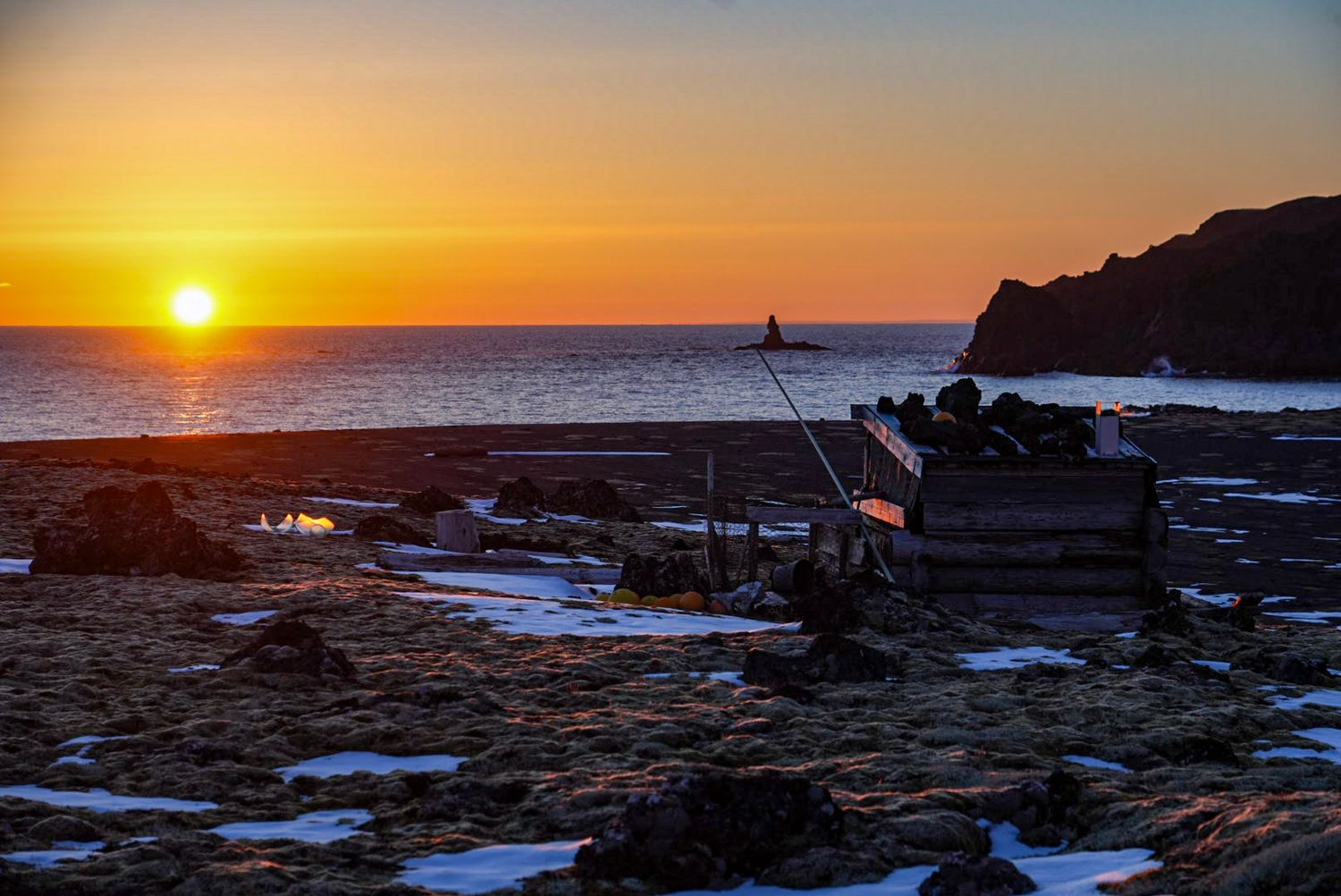 Solnedgang fra Camp Margareth