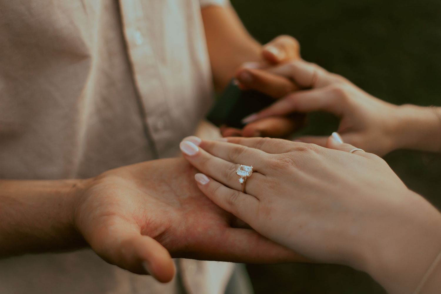 Engagement ring, warm nostalgic light engagement session in Milaca, Minnesota  Elk River, MN Photographer Photography Wedding Couples Unique