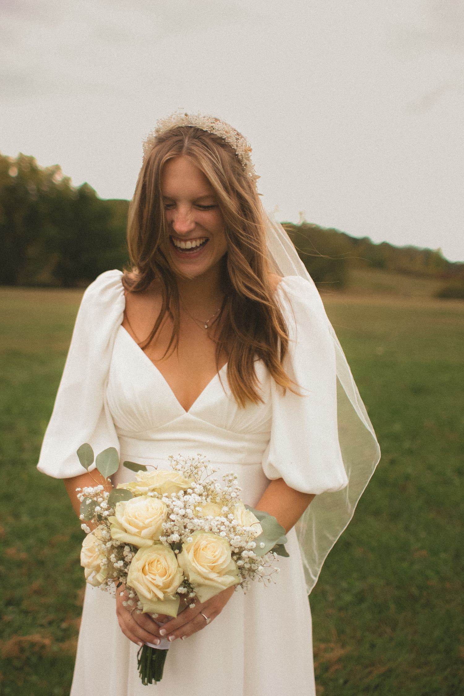 A bride, warm nostalgic moody light wedding in Milaca, Minnesota  Elk River, MN Photographer Photography Couples Engagement Session Unique