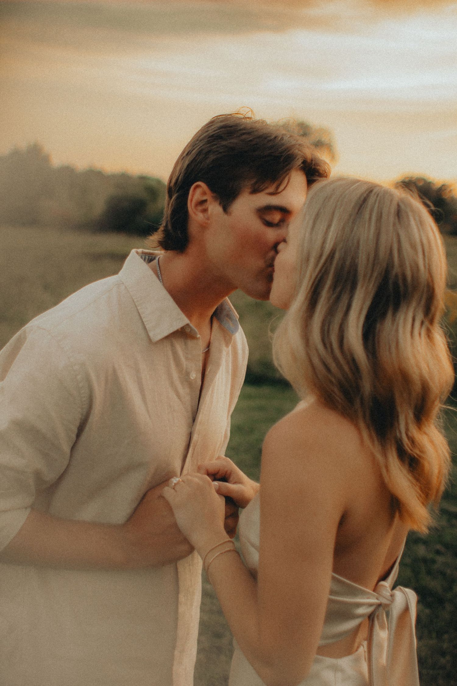 A couple, warm nostalgic moody light engagement session in Milaca, Minnesota  Elk River, MN Photographer Photography Wedding Couples Unique