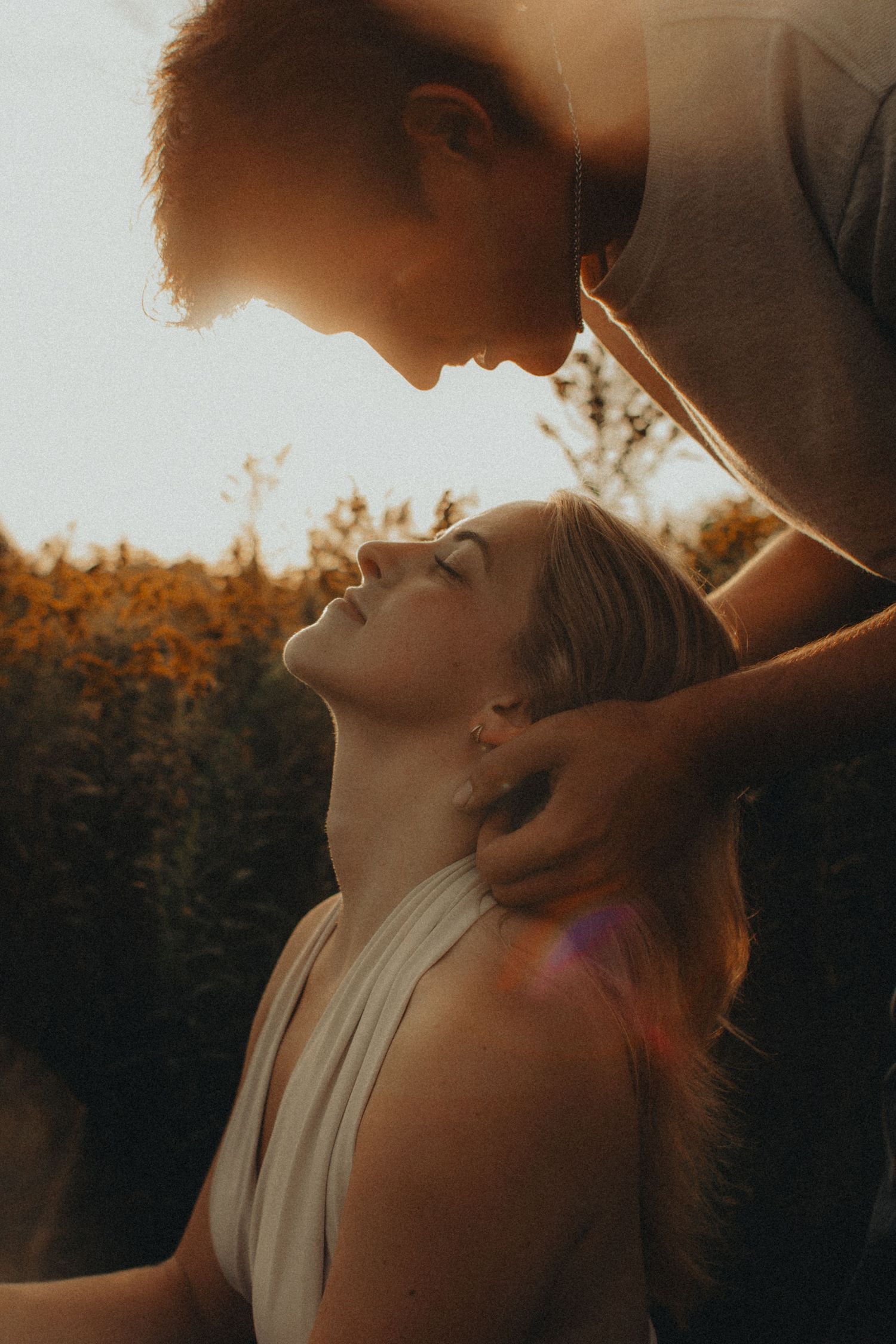 A couple, warm nostalgic moody light engagement session in Milaca, Minnesota  Elk River, MN Photographer Photography Wedding Couples Unique
