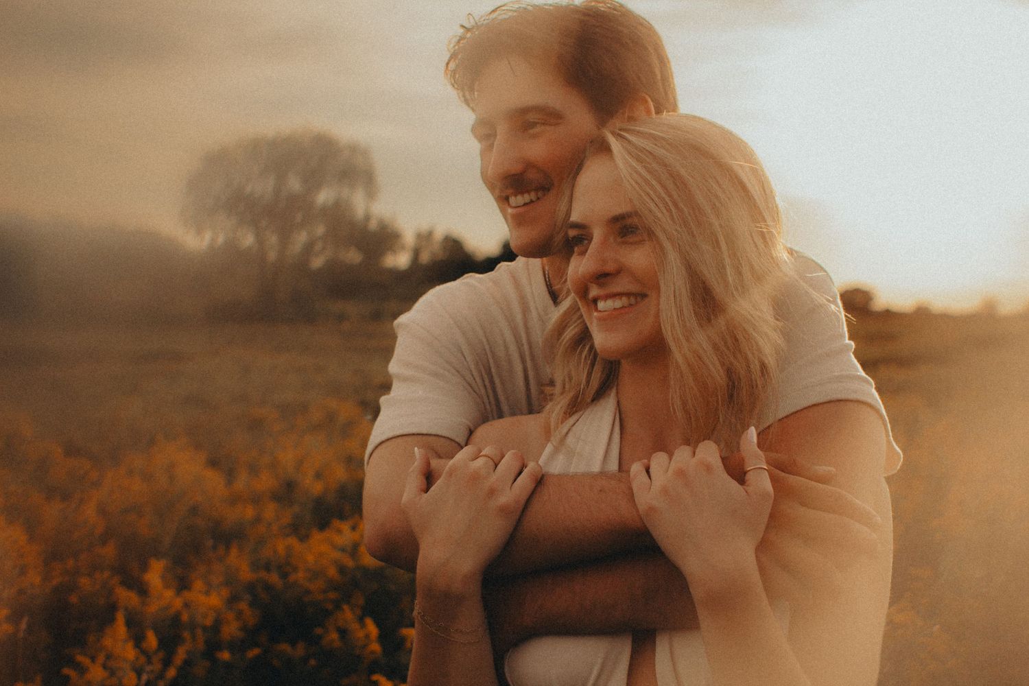 A couple, warm nostalgic light engagement session in Milaca, Minnesota Photographer Photography Wedding Couples Engagement Session Unique